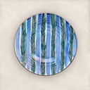 Plat de service Palmiers Rayés